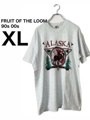 구제 의류 티셔츠 90년대 00년대 프룻 오브 더 룸 ALASKA XL