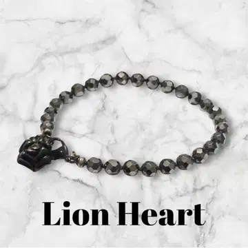 Lion Heart 925 실버 팔찌 블랙 코팅