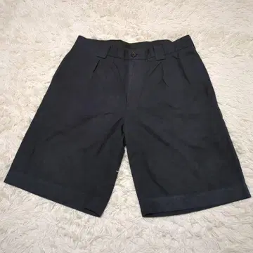마가렛 호웰 일본제 코튼 하프 팬츠 네이비 L