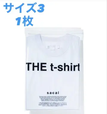 사이즈 3 화이트 1장 사카이 팩 티셔츠 팩 티셔츠