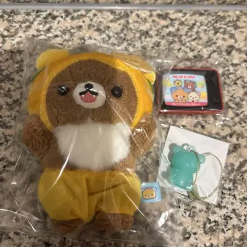 리락쿠마 차이로이코구마 꿀 요정 브로치 봉제 인형