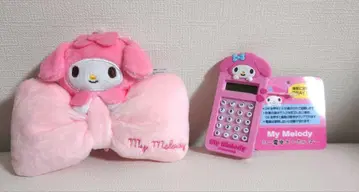 마이멜로디 미니 계산기 키링 리본 봉제 인형 마스코트 키링