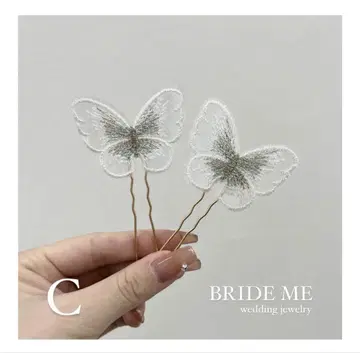 Bride me 장미 플라이 헤어핀 웨딩
