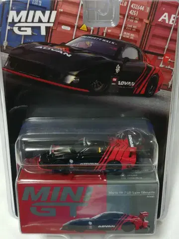 MINI GT 1/64 마쓰다 RX-7 LB 슈퍼 실루엣 ADVAN