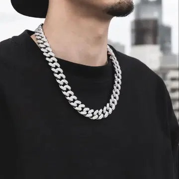 실버 로프 체인 목걸이 약 40cm