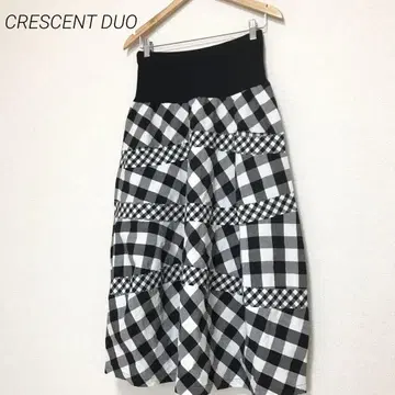 CRESCENT DUO 크레센트 코튼 린넨 허리 리브 스커트