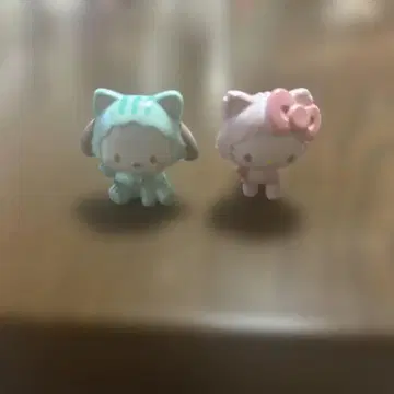 산리오 캐릭터 고양이 귀 피규어 2종 세트