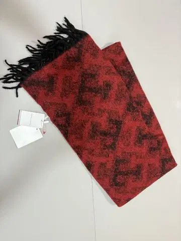 새상품 타미힐피거 빨검 프린지 머플러