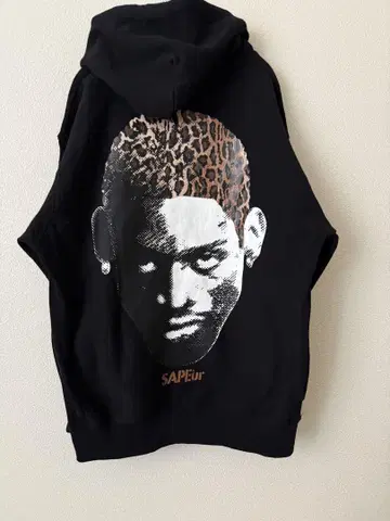 초레어 SAPEur BROWN LEOPARD HEAD HOODIE