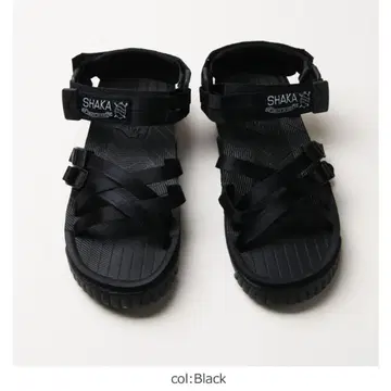 SHAKA 블랙 샌들 23cm