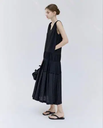 TAGEECHITA JAPAN 헴 엣지 티어드 원피스