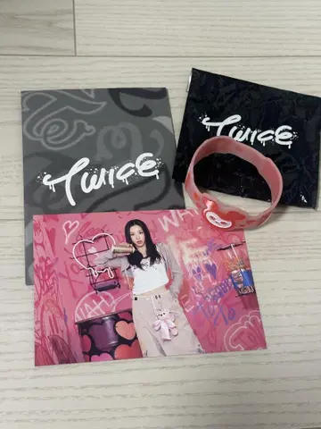 TWICE 채영 트레이딩 카드 형광 러버 밴드