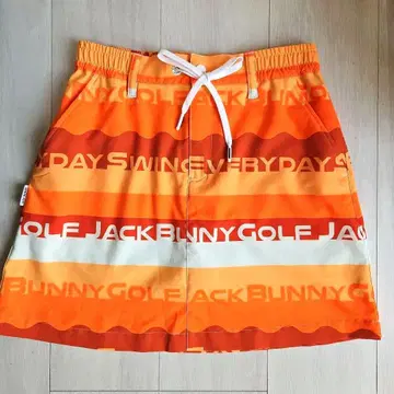 Jack Bunny 스트라이프 스커트 오렌지 팬츠 포함 사이즈 M