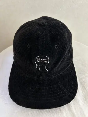 BRAIN DEAD 브레인 데드 코듀로이 캡 블랙 자수 로고
