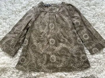 로라 애슐리 LAURA ASHLEY 자수 노카라 블라우스