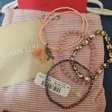 CHAN LUU 팔찌 세트 핑크 계열