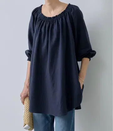BEARDSLEY 비어즐리 개더 튜닉 원피스 아이보리