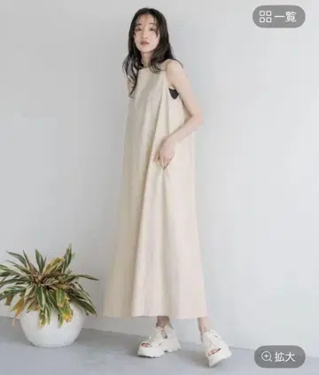 LOWRYS FARM 백 나사 원피스 슬리브리스