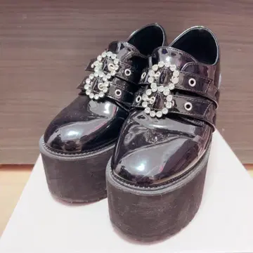 bubbles 더블 버클 통굽 신발 통굽 13cm 38