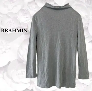 브라민 'BRAHMIN' 하이넥 티셔츠 [F] 실버 그레이 라메