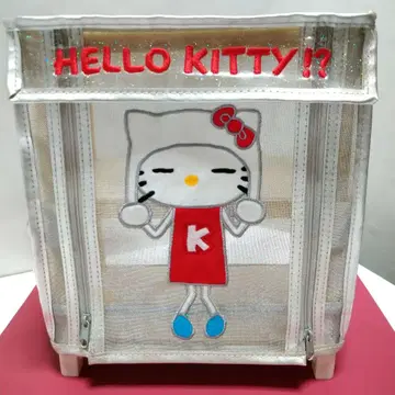 레어 헤이세이 레트로 산리오 헬로키티 커버 포함 미니 수납 2단 랙