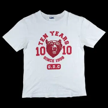 GDC 10YEARS 넘버링 티셔츠 화이트 M 사이즈