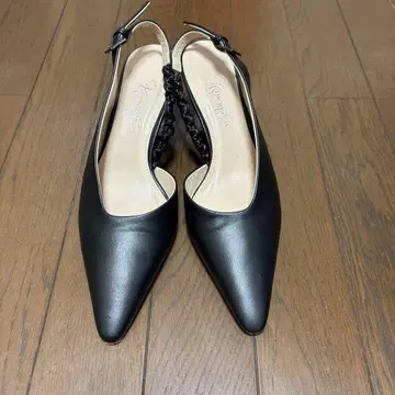 카네마츠 블랙 슬링백 샌들 새상품급