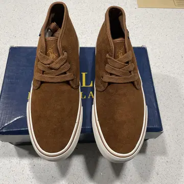 POLO 브라운 스웨이드 스니커즈