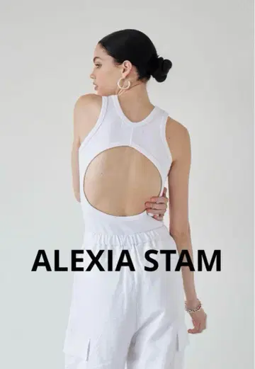 ALEXIA STAM 백 오픈 탱크탑 바디수트