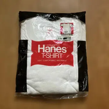 1970년대 HANES 팩 티셔츠 (S/데드스톡)