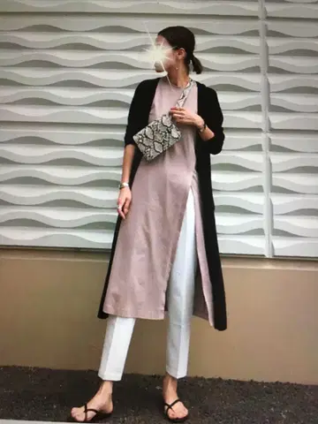 슬리브리스 원피스 세트