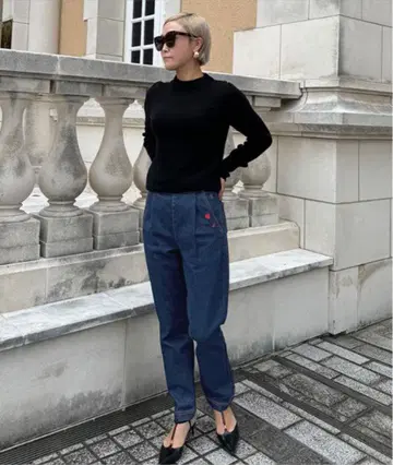 젠느 하트 자수 데님 M 사이즈