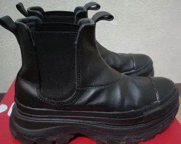 컨버스 블랙 사이드 고어 부츠 통굽 25cm