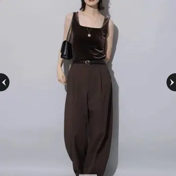 새상품 태그 Arpege story 드라이 커비 팬츠 브라운 SS 사이즈