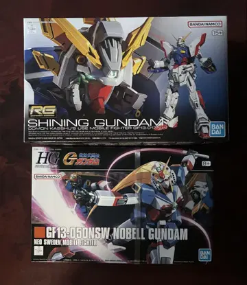 RG 샤이닝 건담 & HG 노벨 건담 세트