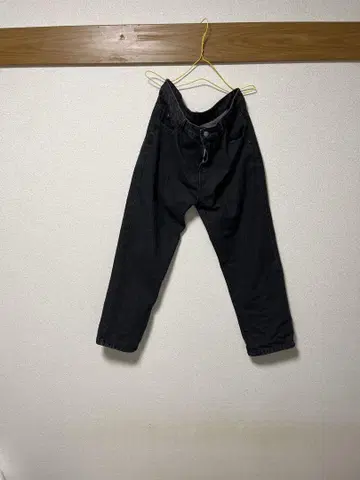 구제 의류 스트레이트 데님 팬츠 블랙