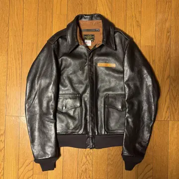 AVIREX A=2 플라이트 자켓 소가죽 made in USA 38
