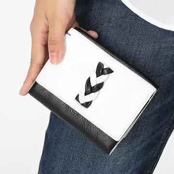 제5인격 화이트 블랙 무상 3단 폴더형 지갑