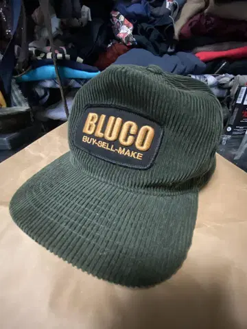 BLUKO 트래커 캡 코듀로이 다크 그린