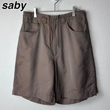 saby 린넨 모 개버딘 숏 팬츠 사바이 울 린넨