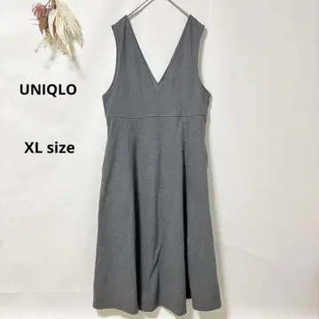 유니클로 UNIQLO 브러쉬드 저지 점퍼 스커트 그레이 XL