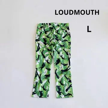 LOUDMOUTH 라우드 마우스 골프 롱 팬츠 L 올 패턴 그린
