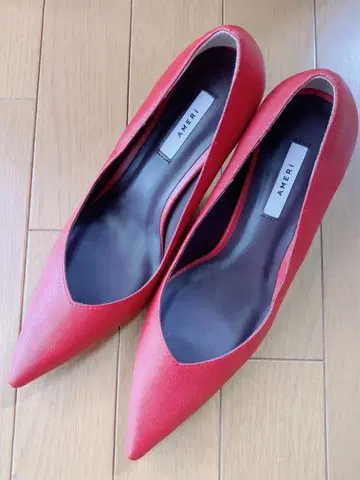 AMERI 아메리빈티지 펌프스 주홍색 오렌지 L 24.5