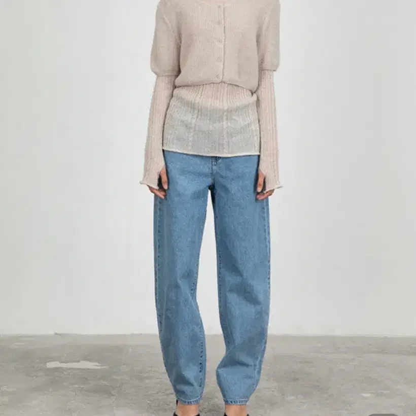 【AMOMENTO】24ss DRAWSTRING DENIM PANTS AMOMENTO | 아모멘토 Amamento Drawstring Denim Pants Black S