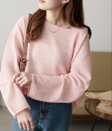 디스코트 린넨 터치 원숄더 풀오버
