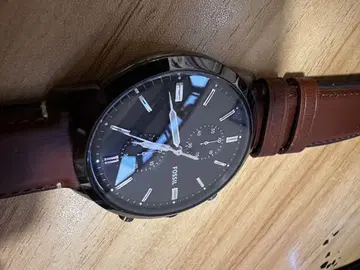 FOSSIL 22mm 다크 브라운 크로노그래프