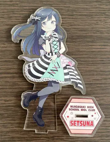 무지개 사키 세츠나 아크릴 스탠드 SD 세가 콜라보 카페 GiGO