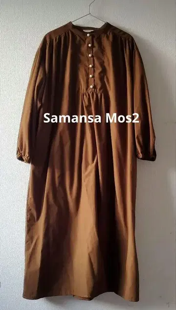 Samansa Mos2 펄 버튼 원피스