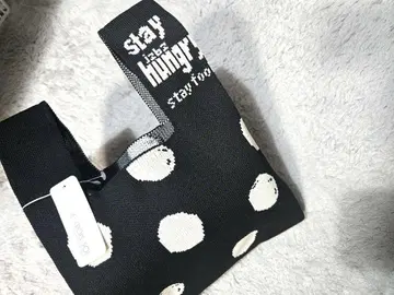 도트 무늬 니트 백 stay hungry