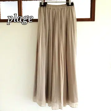 plage 새상품급 라이트 데신 롱 스커트 정가 18700엔